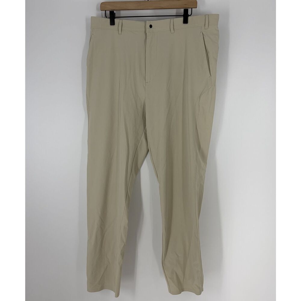 RLX Performance Birdseye Pants Mens 36x29 Beige Ralph Lauren Golf Wicking Preppy